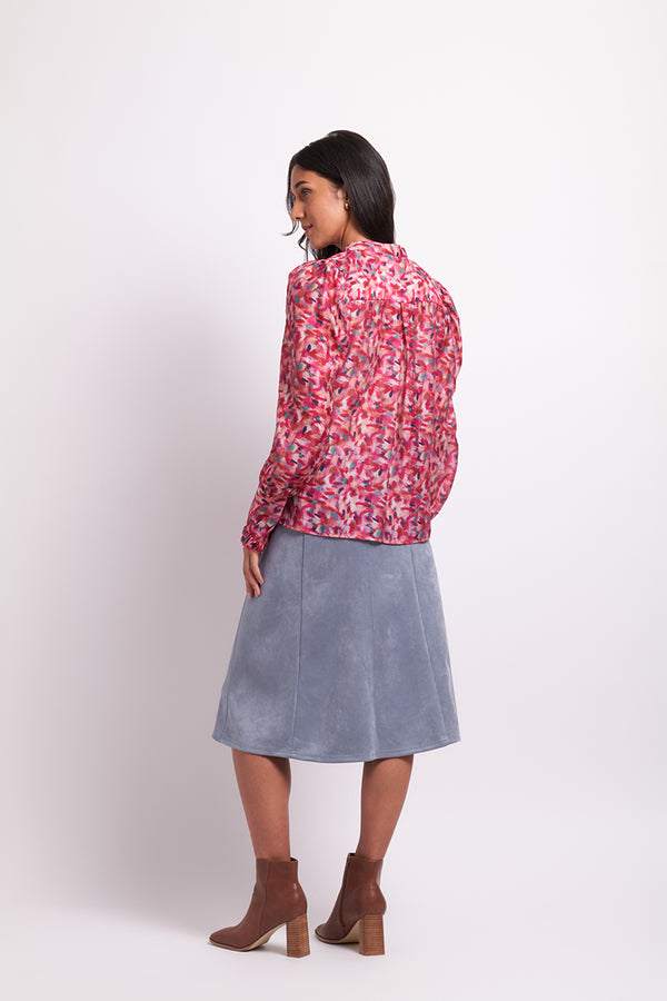 Flare Play Skirt in Blue Steel