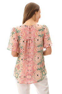 Rosbery Flouse Sleeve Top Pink