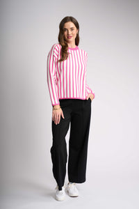 STRIPE ALONG JUMPER Pink Snow