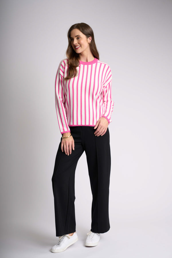 STRIPE ALONG JUMPER Pink Snow