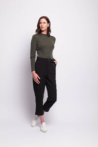 Patch Pocket Pant in Black