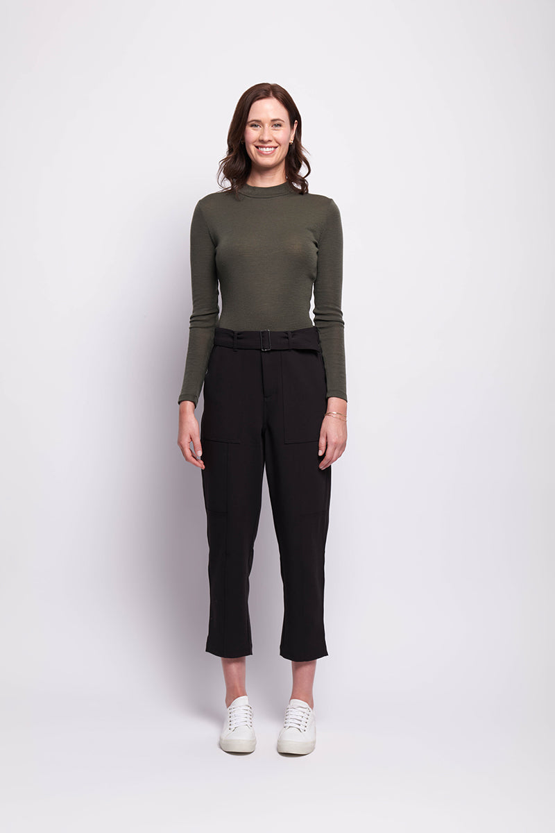 Patch Pocket Pant in Black