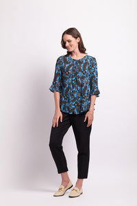 Gathered Scoop Hem Top in Adorn