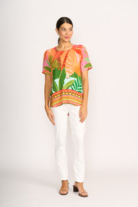 PLEAT BACK & CONTRAST TOP Sun-Kissed
