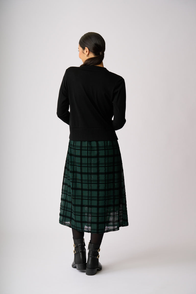 ESSENTIAL RIB TRIM CARDIGAN Black