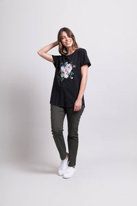 Swing Fit Tshirt in Black  Posy