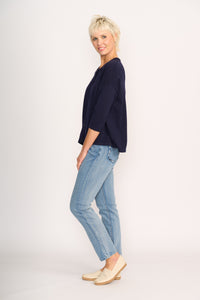 RELAXED CARDIGAN Navy