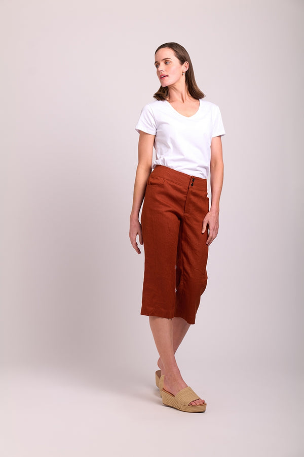 Wide Leg Trousers in Ginger