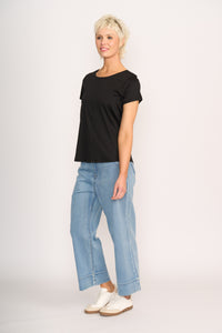 YOU'VE GOT FLARE TOP Black