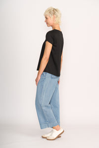 YOU'VE GOT FLARE TOP Black