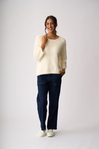 BOXY HIGH LOW JUMPER Vanilla