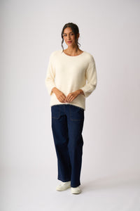 BOXY HIGH LOW JUMPER Vanilla