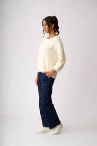 BOXY HIGH LOW JUMPER Vanilla