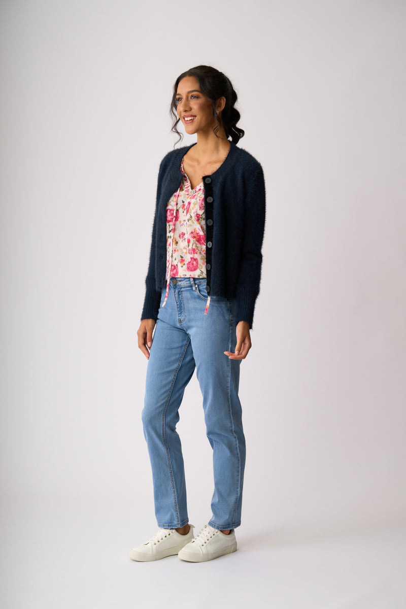 FLUFFY SCOOP CARDIGAN Midnight