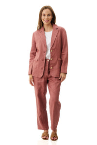 Linen blazer/jacket  in Mocha
