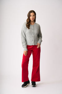 RELAXED CARDIGAN Silver