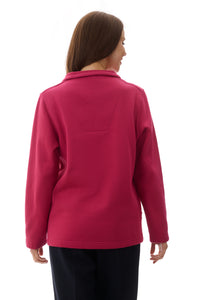 Zip Front Jacket in Jam