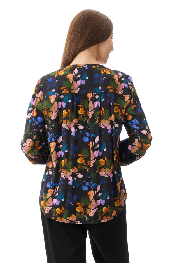Hill Shirt in Black Floral