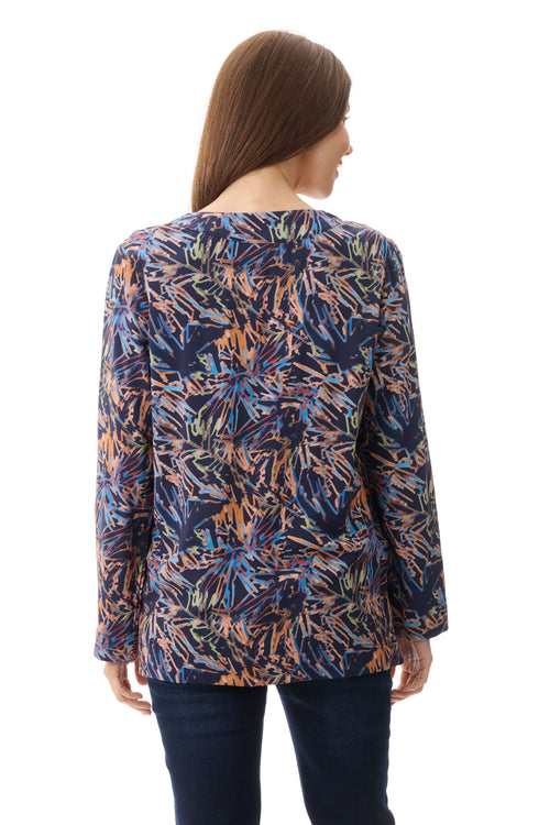 V NECK TUNIC IN NAVY