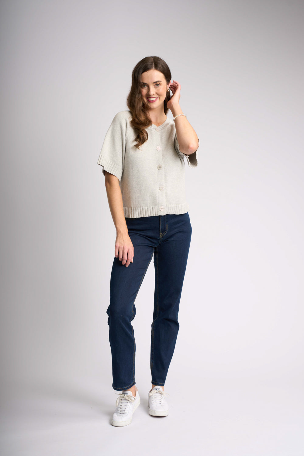 SOFT STRUCTURE CARDIGAN Oat