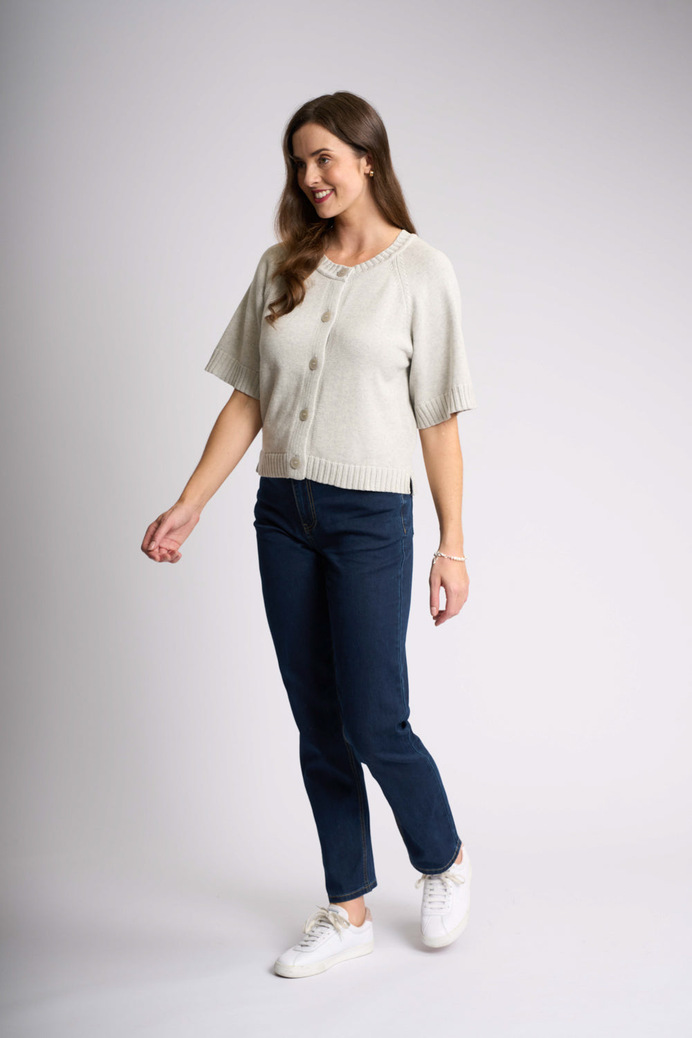 SOFT STRUCTURE CARDIGAN Oat