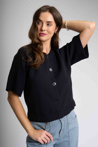 SOFT STRUCTURE CARDIGAN True Navy
