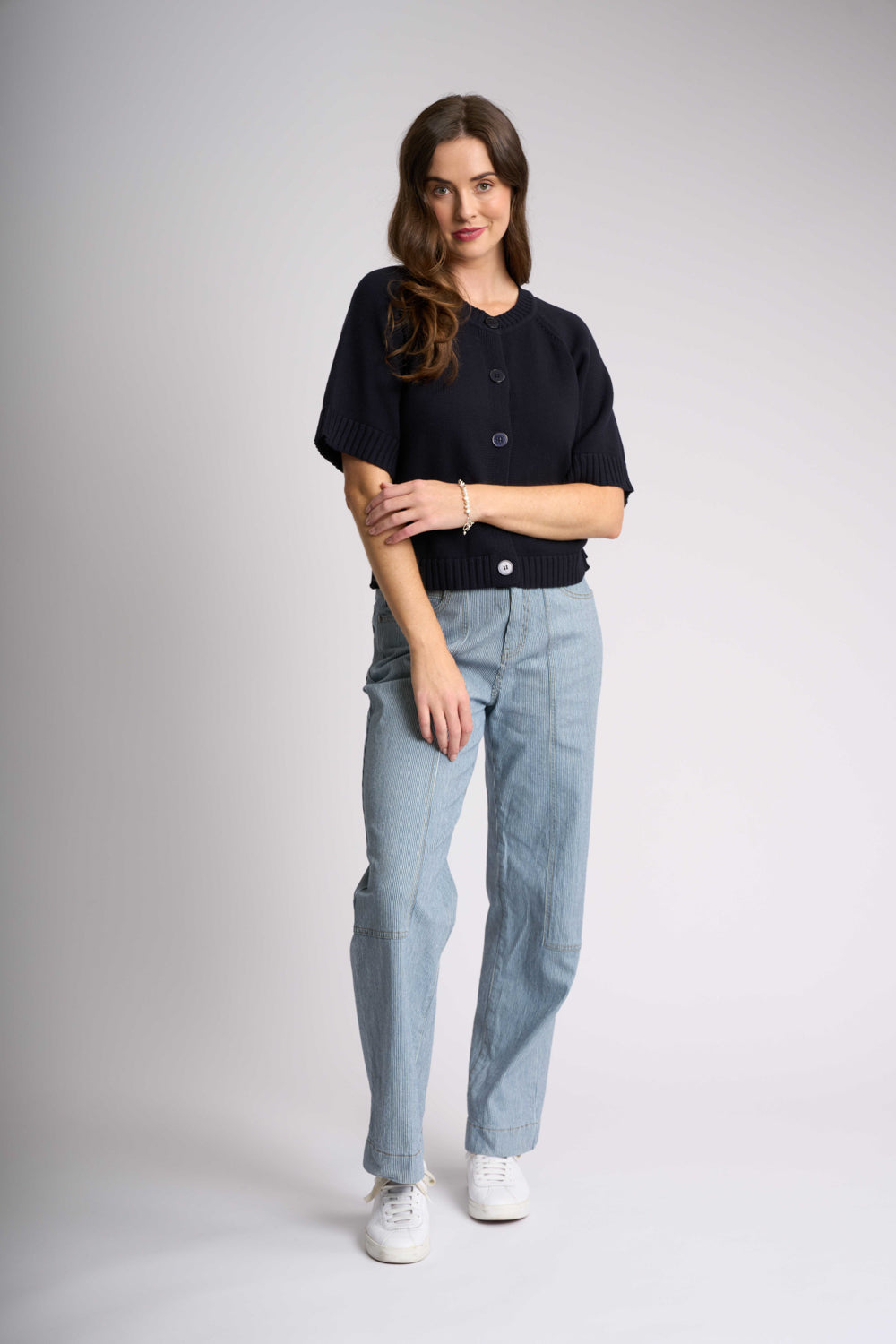 SOFT STRUCTURE CARDIGAN True Navy