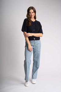 SOFT STRUCTURE CARDIGAN True Navy