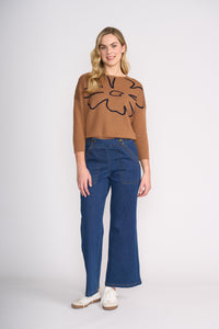 BLOOM TOP Chestnut True Navy