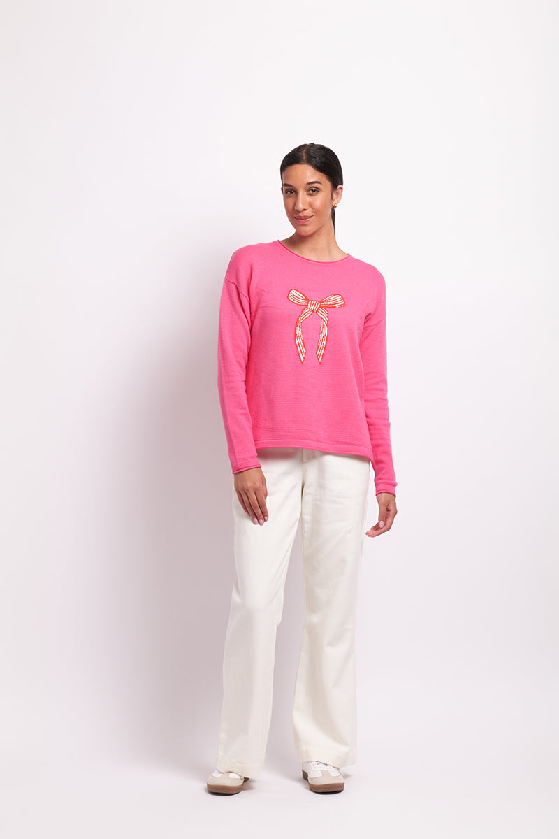 New Ideas Sweater in Pink (Bow)