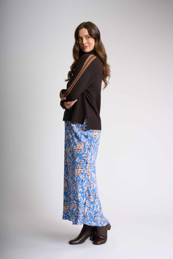 FUNNEL NECK JUMPER Cocoa Chestnut