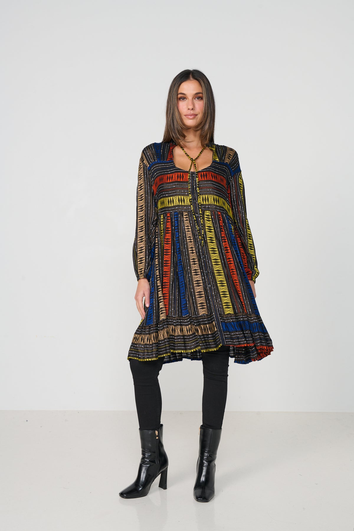 Tunic Dress Nairobi Jacquard Print