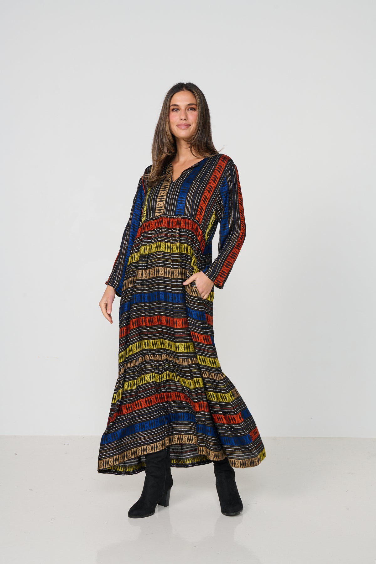 Maxi Dress Nairobi Jacquard Print