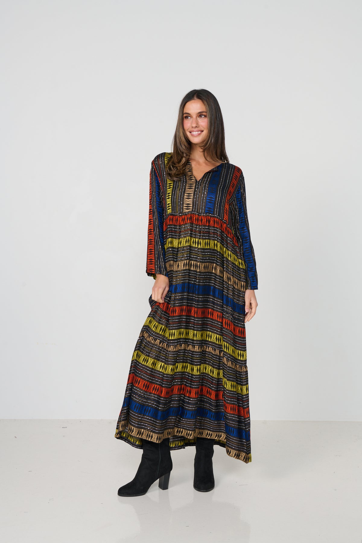 Maxi Dress Nairobi Jacquard Print