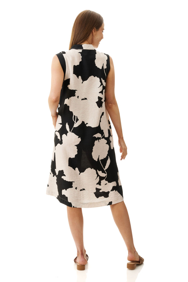 Ash print dress Black