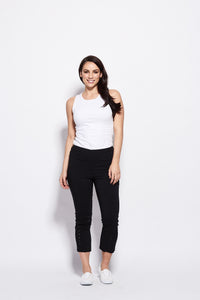 Pants  7/8 Eyelet Trim  Black