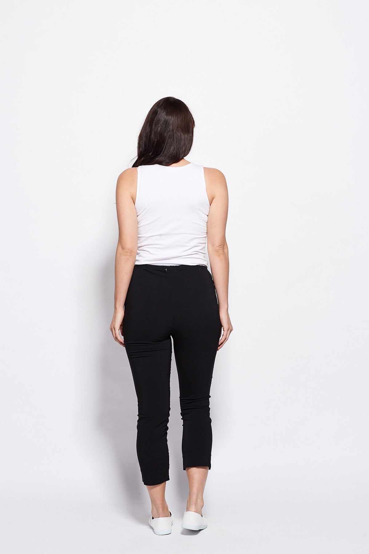 Pants  7/8 Eyelet Trim  Black