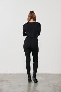 Pant 2 Vertical Zips Black
