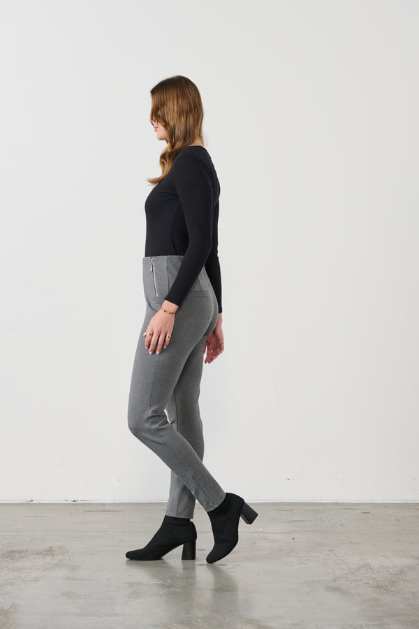 Pant 2 Vertical Zips Grey