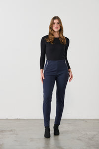 Pant 2 Vertical Zips Navy
