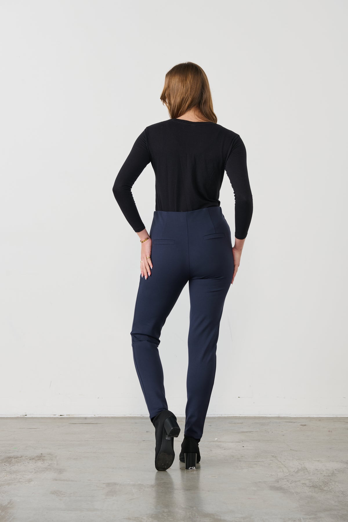 Pant 2 Vertical Zips Navy