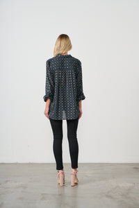 Shirt - Jacquard Lurex Spots – Black