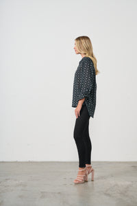 Shirt - Jacquard Lurex Spots – Black