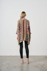 Blouse Oversized Tropical Print Mushroom