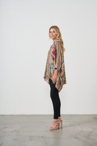 Blouse Oversized Tropical Print Mushroom
