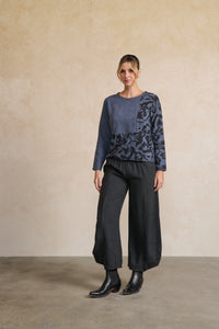 Pant  Panelled in Charcoal