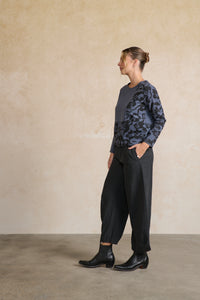 Pant  Panelled in Charcoal