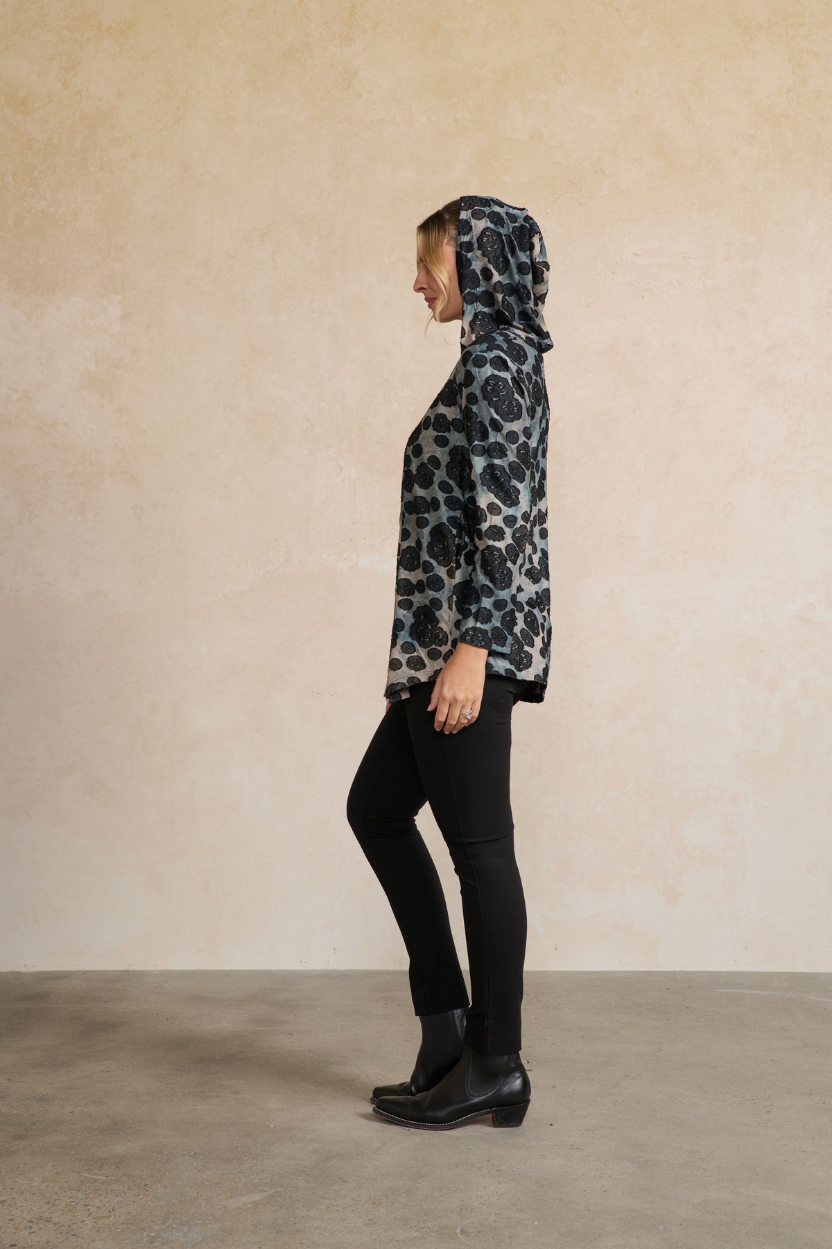 Jacket  Jacquard Lotus Root Hooded