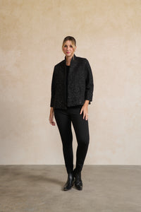 Jacket Boucle & Pockets Black