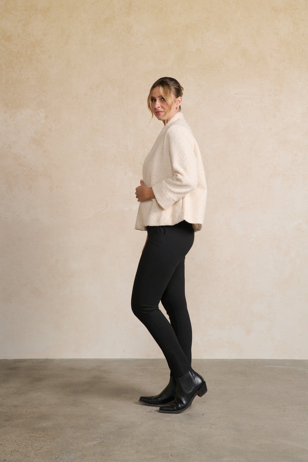 Jacket Boucle & Pockets Cream